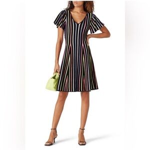 Milly vibrant striped mini dress nwot